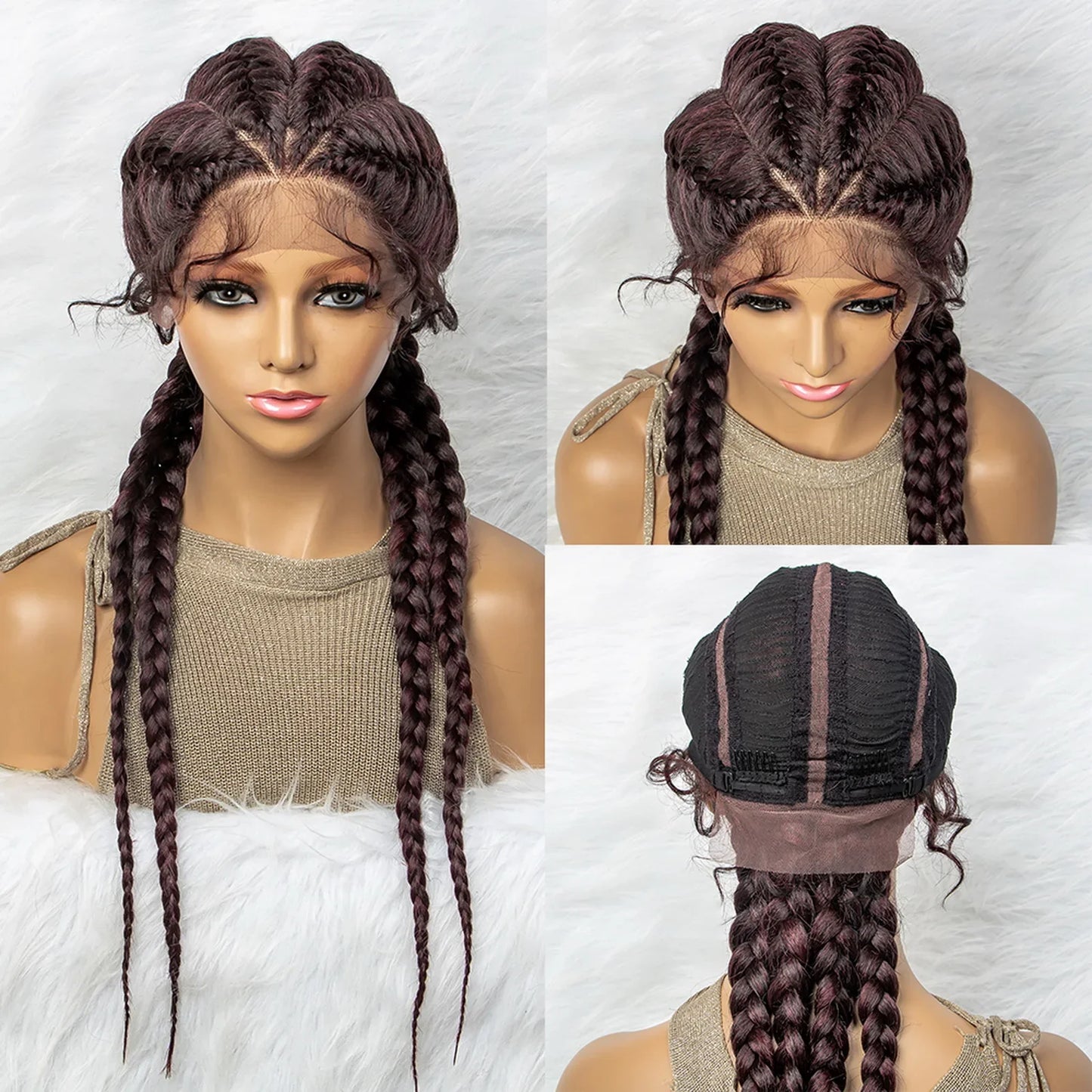 KIMA New Arrival 26" Braided Wig | Lace Front with Baby Hair