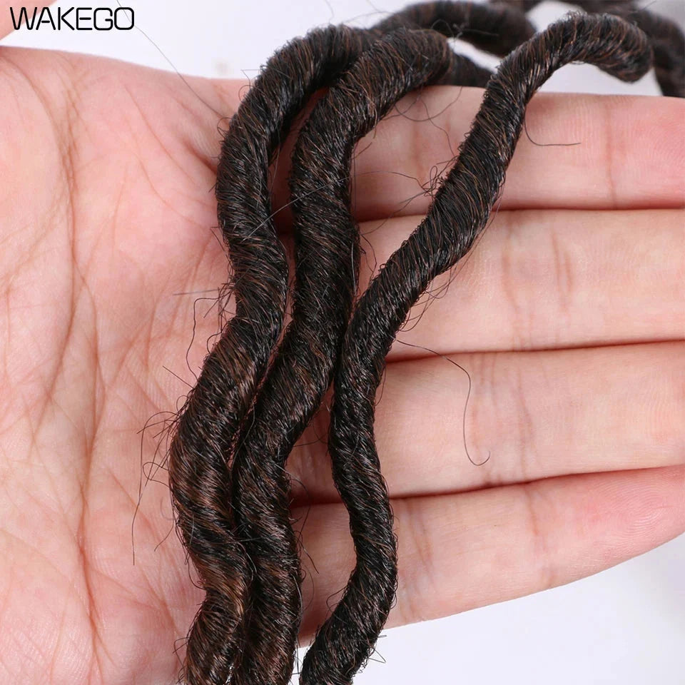 Goddess Faux Locs Crochet Hair | 18" Soft Curly Braids | Ombre Dreadlocks Extensions | 24 Strands/Pack