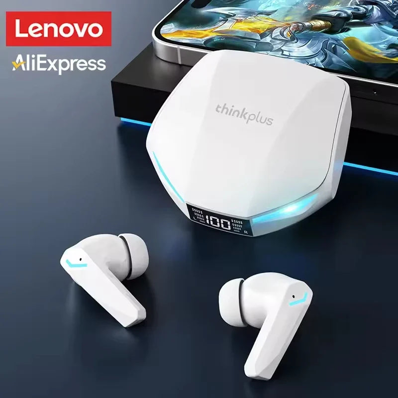 Lenovo XT53 Gaming Headset LED Digital Display Wireless Sport Earbuds HD Call Low Latency Headphones Waterproof GM2 Pro Upgraded