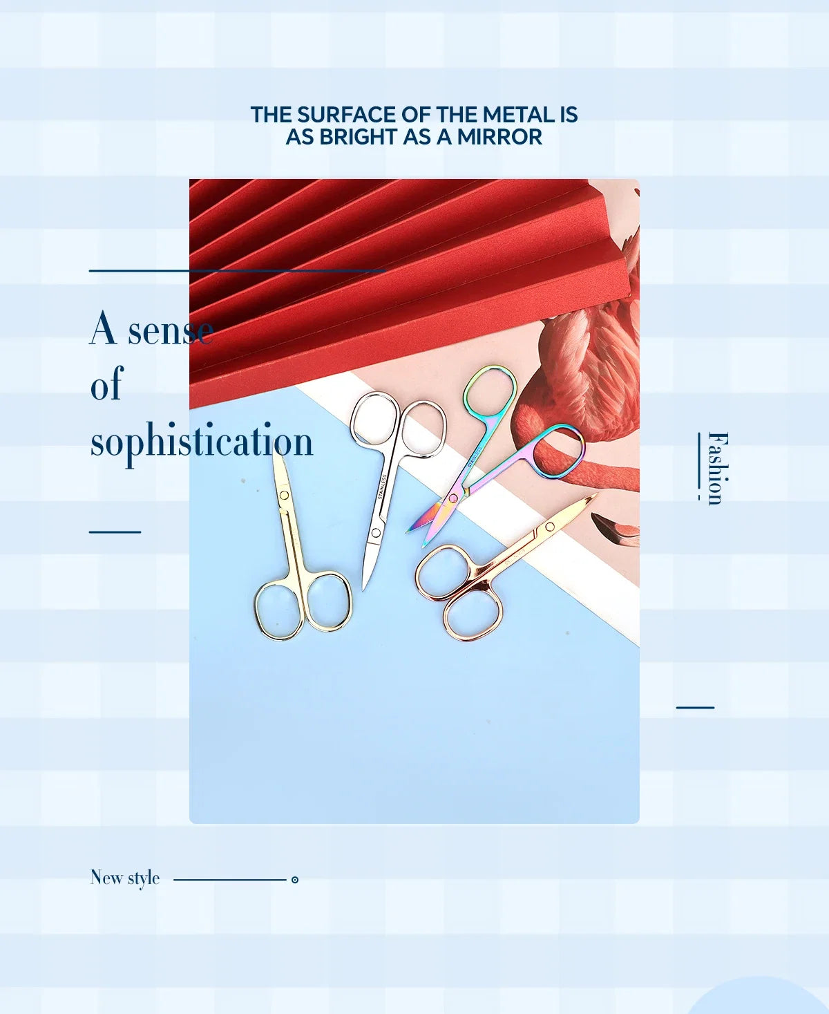 1 PCS Multi-purpose Small Beard Scissors Eyebrow Scissors Colorful Trimming Tool for Nails & Cuticle