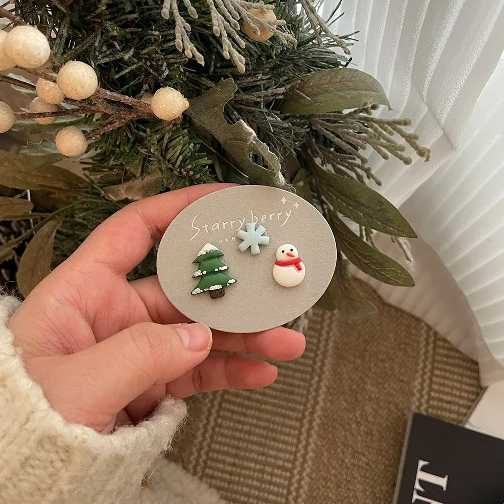 Christmas Atmosphere Polymer Clay Earrings Cutter Mold Mini Winter Gloves/House Shape Clay Mould Polymer DIY Clay Jewelry Tools