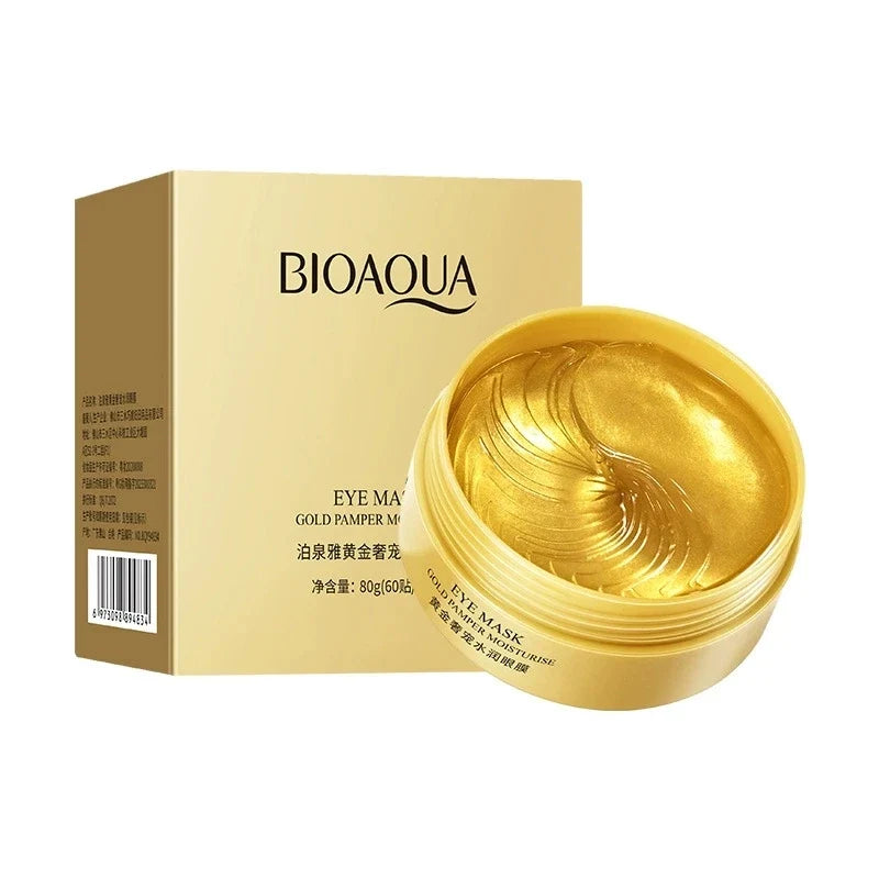 120pcs BIOAQUA  Gold Crystal Collagen Eye Mask Anti Dark Circles Anti-Wrinkles Seaweed Moisturizing Eye Patches Eyes Skin Care