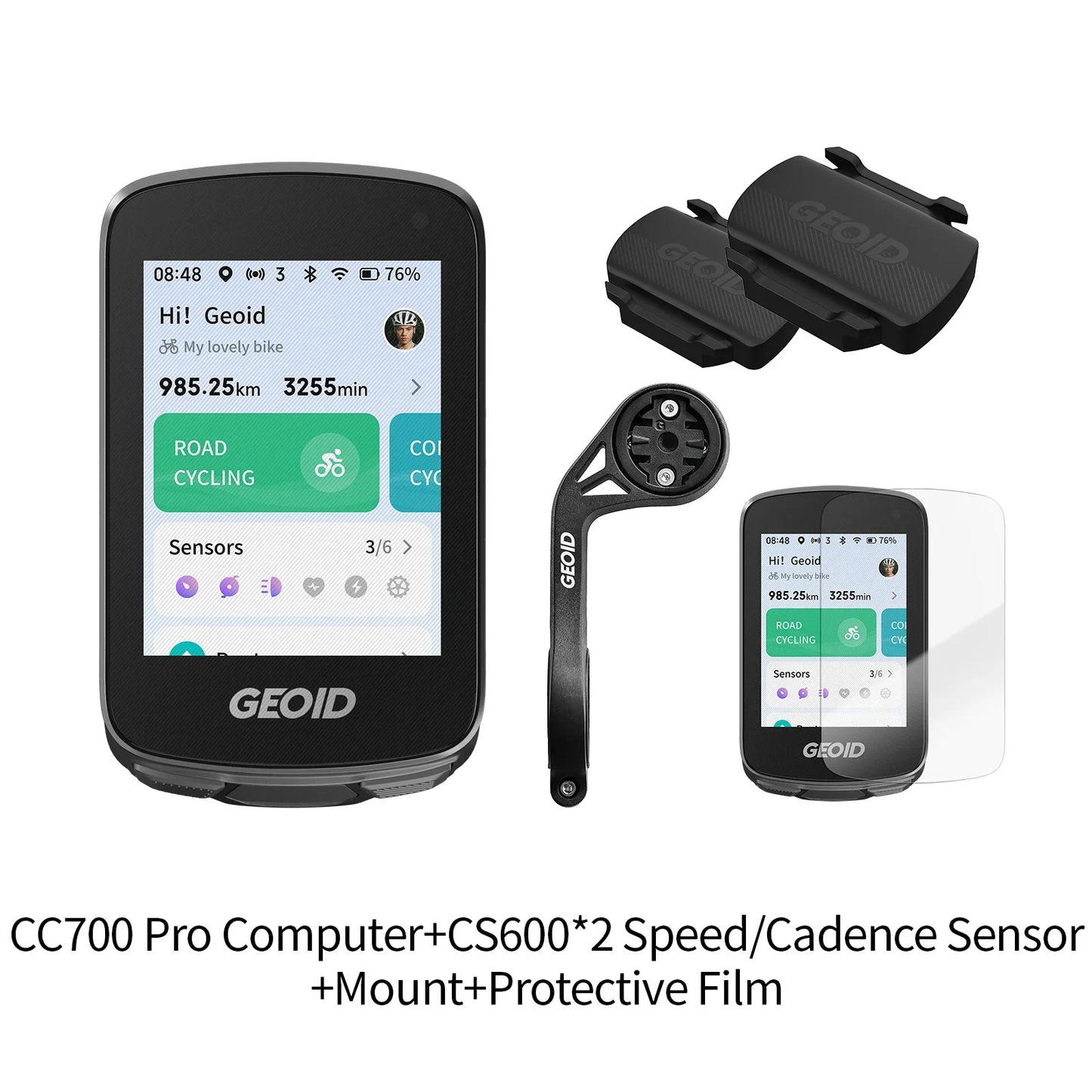 GEOID CC700 Pro Bicycle Computer 2.8-Inch Touchscreen GPS Bike Speedometer with Map Navigation for Cycling Odometer