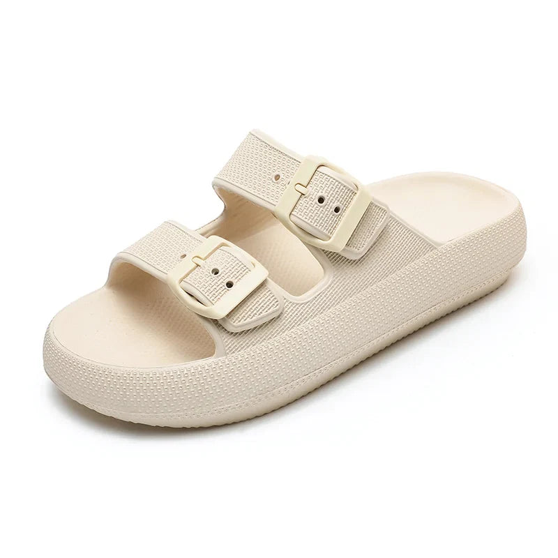 Women's Thick-Soled 4cm Platform Slippers Summer New Non-Slip Casual Beach Sandals Outdoor Indoor Comfortable Buckle slides