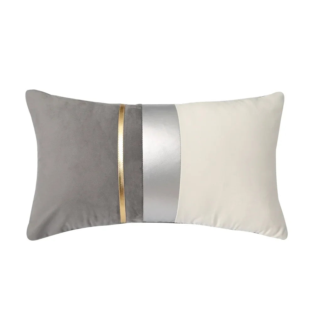 Luxury Velvet Cushion Cover, Patchwork Design Pillow Case, Home Decor, Sofa Pillows, 45x45cm, 30x50cm
