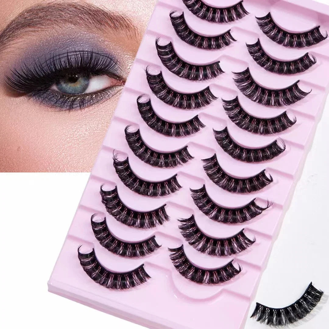 Fashion Russian Strip Lashes 2/5/10 Pairs 3D Mink Lashes Natural Eyelashes Dramatic False Eyelashes Wholesale Eyelash Extension