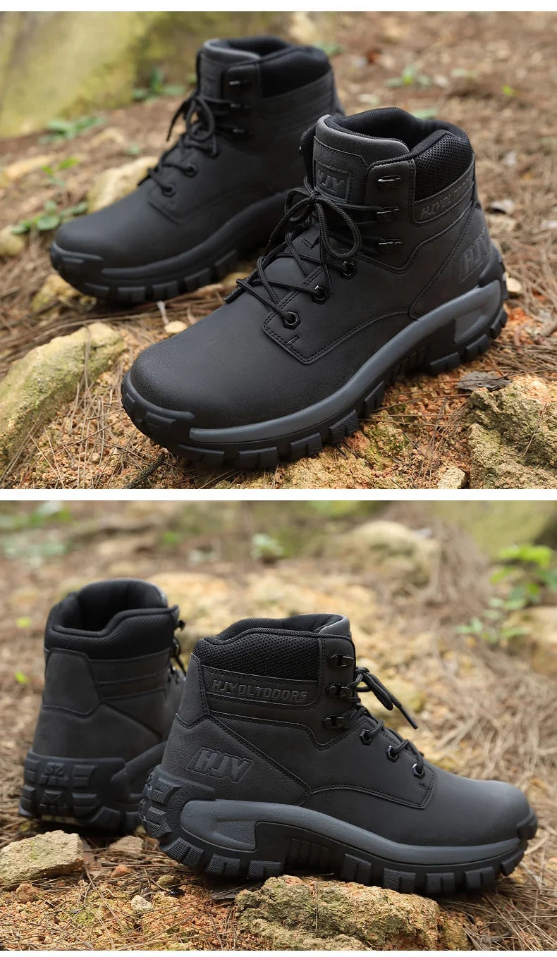 New Men's Boots Fashion Outdoor Boots Breathable Hiking Boots Autumn Shoes Sneakers Lightweight Non-slip Men Desert Ankle Boots