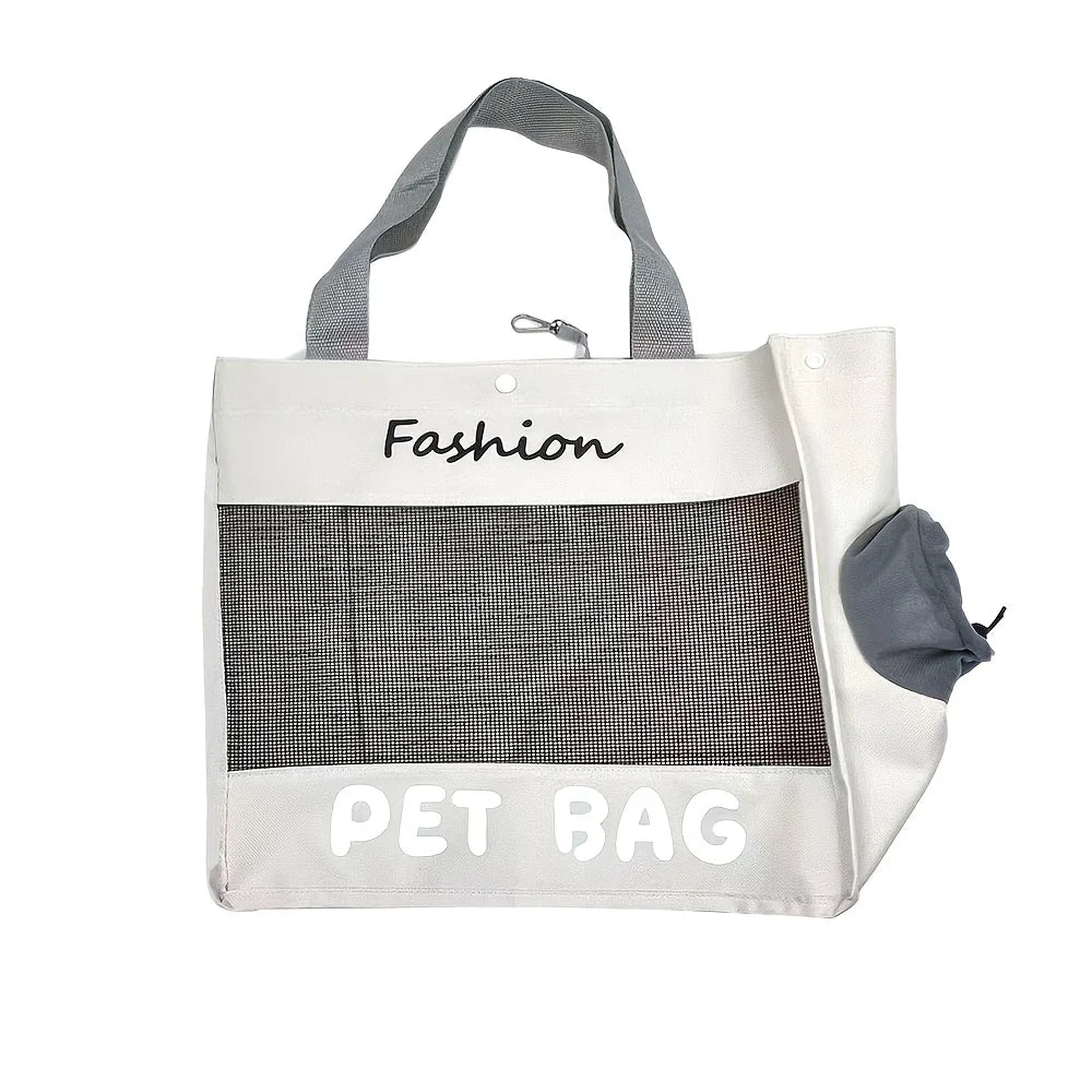 Fashion Portable Pet Tote Bag Breathable Mesh Cat Dog Shoulder Bag Outdoor Travel Handbag Small Puppy Kitten Transport Bag