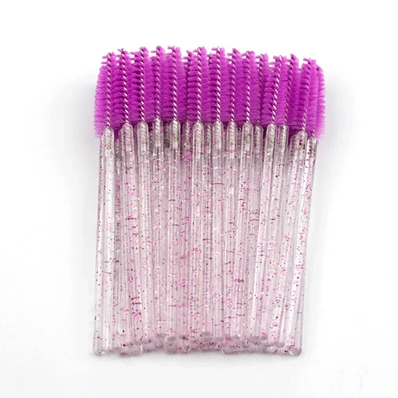 5/50Pcs Black Lashes Brush Cosmetics False Eyelashes Supplies Reusable Makeup Brushes Eyebrow Brush Mascara Wands Make Up Tools