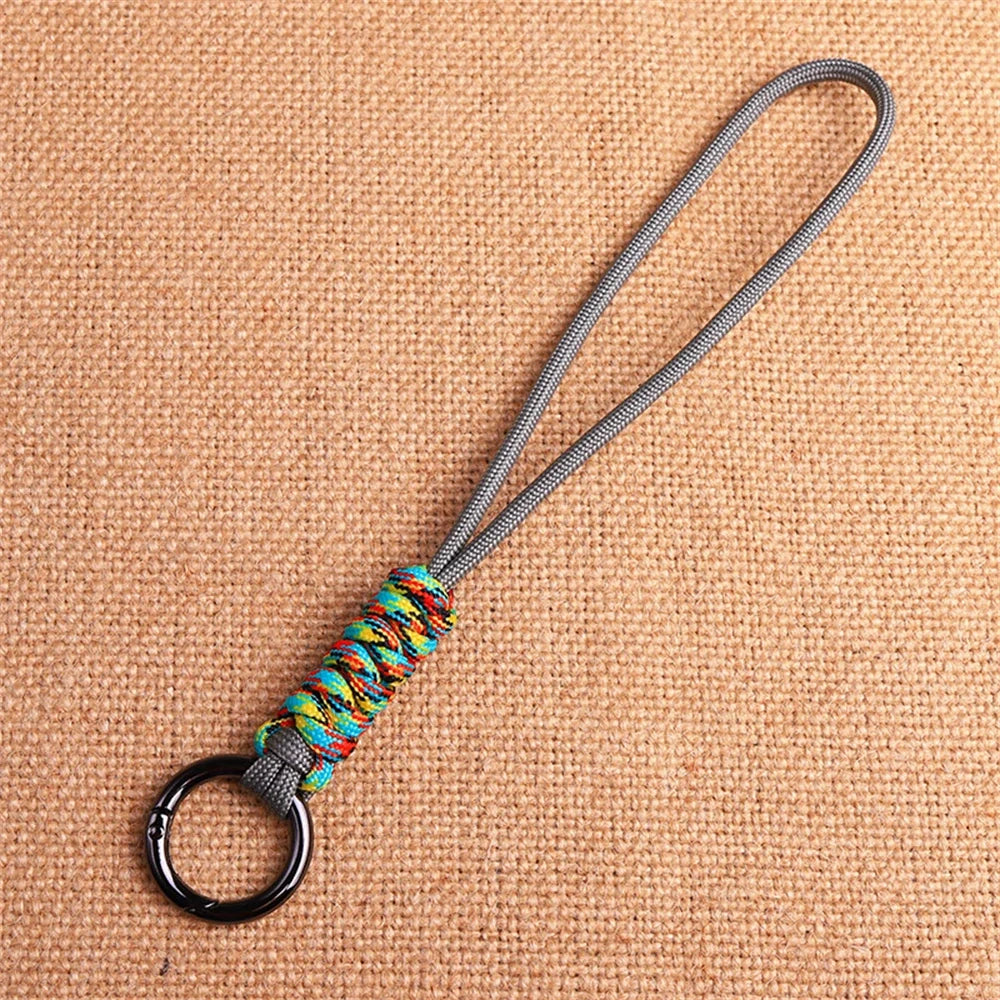 Outdoor Paracord Lanyard Survival Keychain for Men Women Handwoven Backpack Car Keyring Camping Hiking EDC Jewelry Accessories