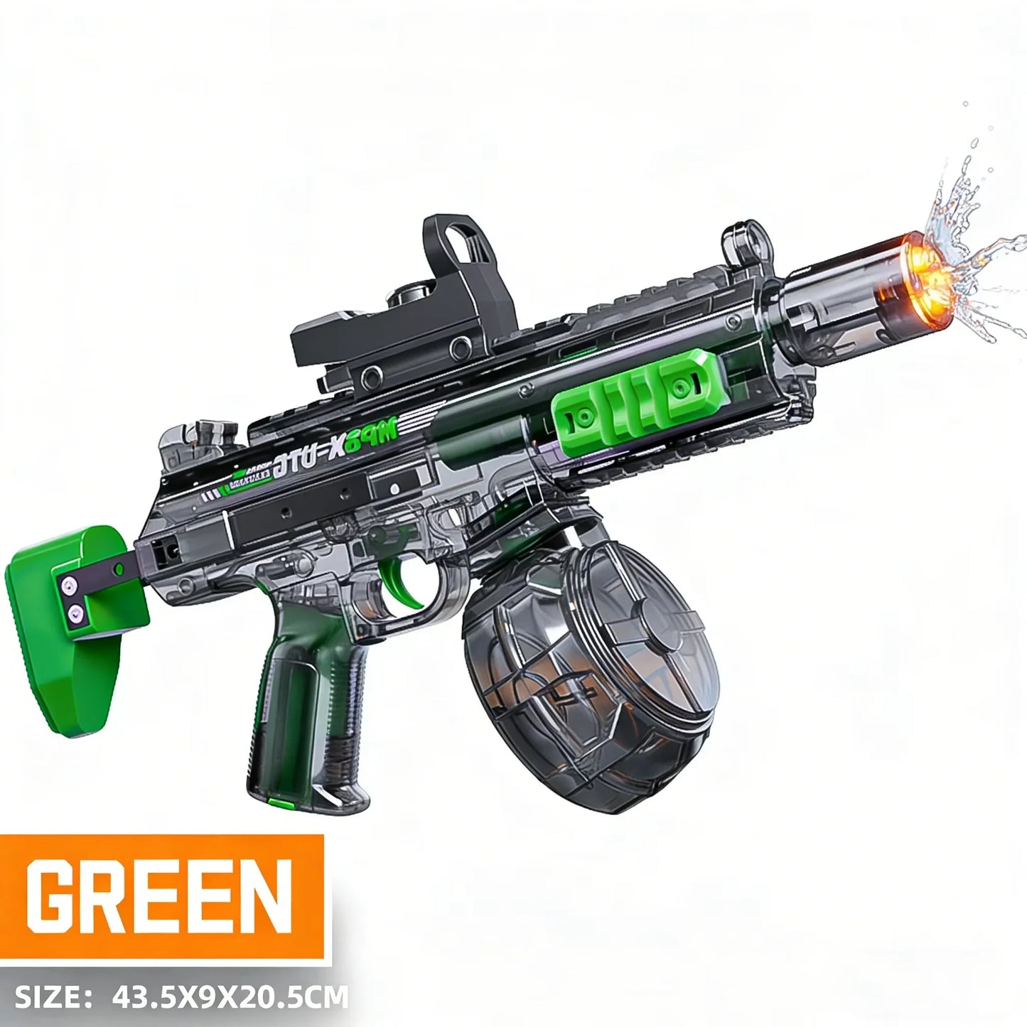 Simulated Firing and Recoil Electric Water Gun Toys Children Automatic Sensor Lights Water Pistol Summer Outdoor Beach Kids Toy