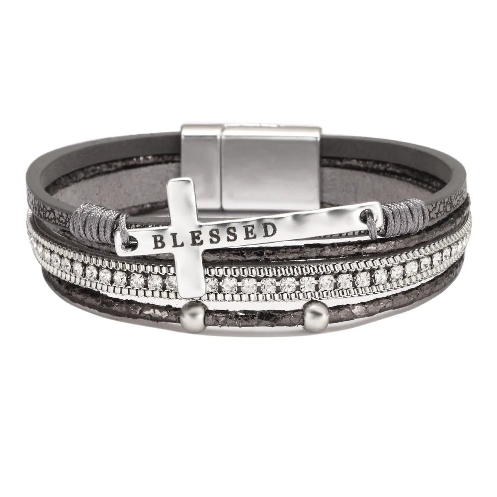 Bohemian Cowboy Chic Cross Bracelet Western Jewelry For Women Christian Bracelets Religious Bracelets
