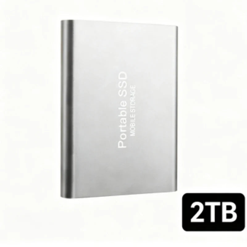 Portable External SSD, 1TB-16TB Large Capacity USB3.1 High Speed Solid State Drive, Lightweight Storage for Laptop, Desktop, Mac