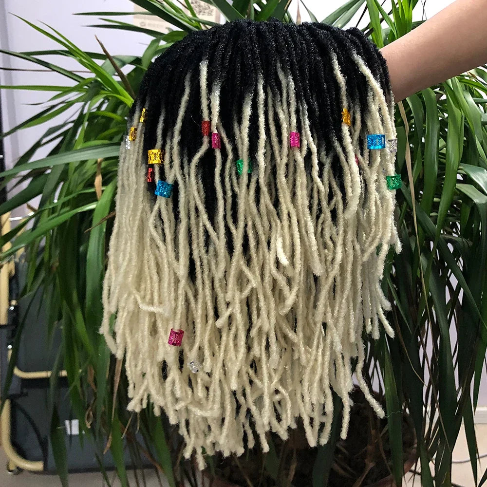 10" Braided Bob Wig | Afro Dreadlock Wig | Curly Ends | Synthetic Crochet Wig | Cosplay
