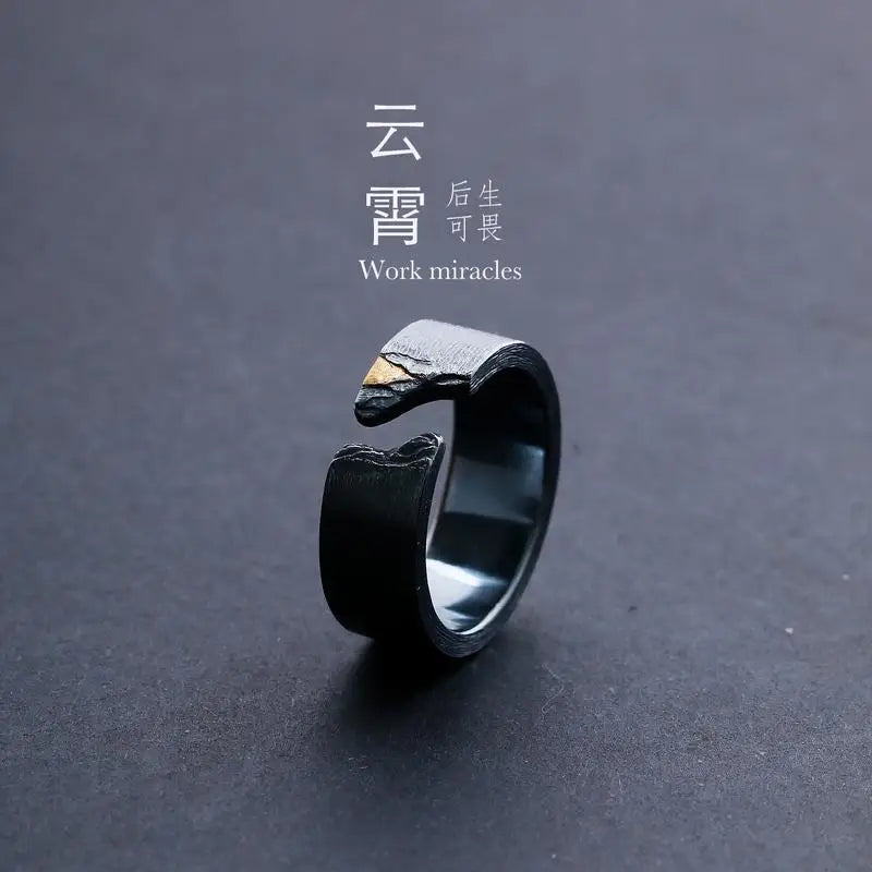 Men's high-end atmospheric ring original men's and women's national style personality new trend Chinese ring