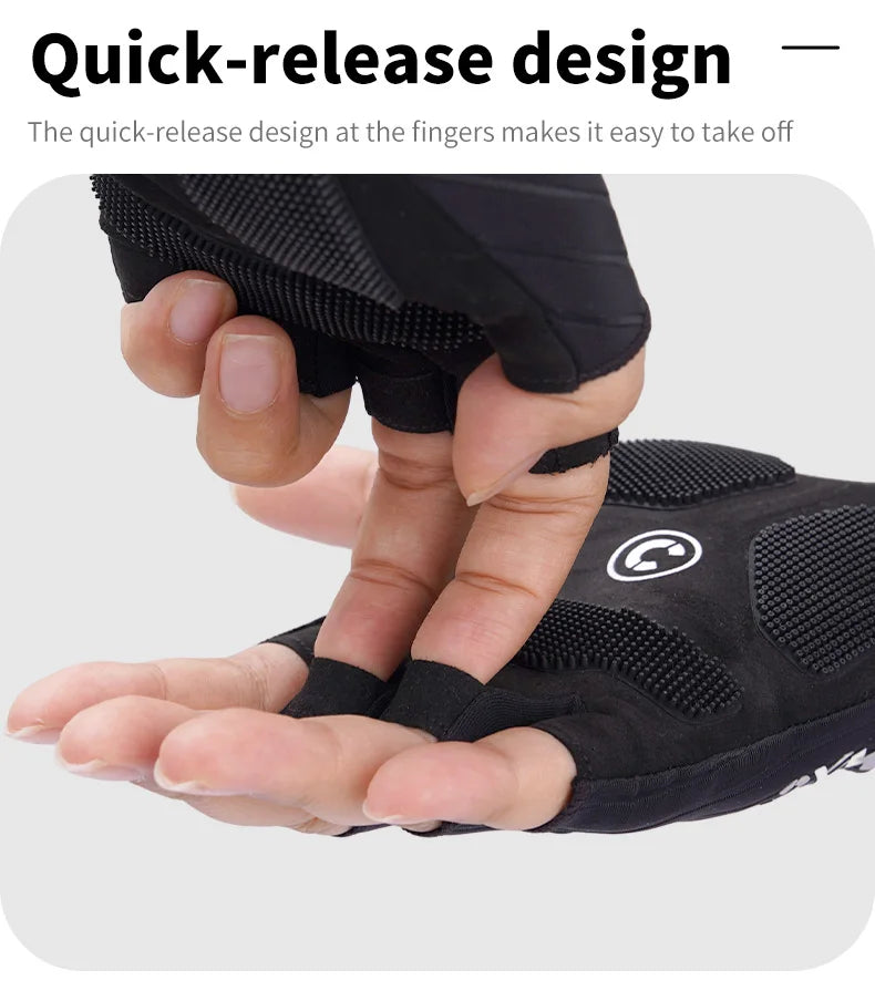 CXWXC Cycling Half Finger Gloves Men Women Breathable Anti-slip Glove Fitness Sport Training Gloves With Extended Wrist Guard