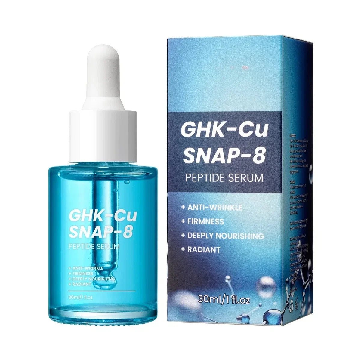 Premium GHK-Cu Copper Peptide SNAP-8 Anti-Aging Essence Fade Fine Lines Lifting Firming Hydration Boost Collagen All Skin Types