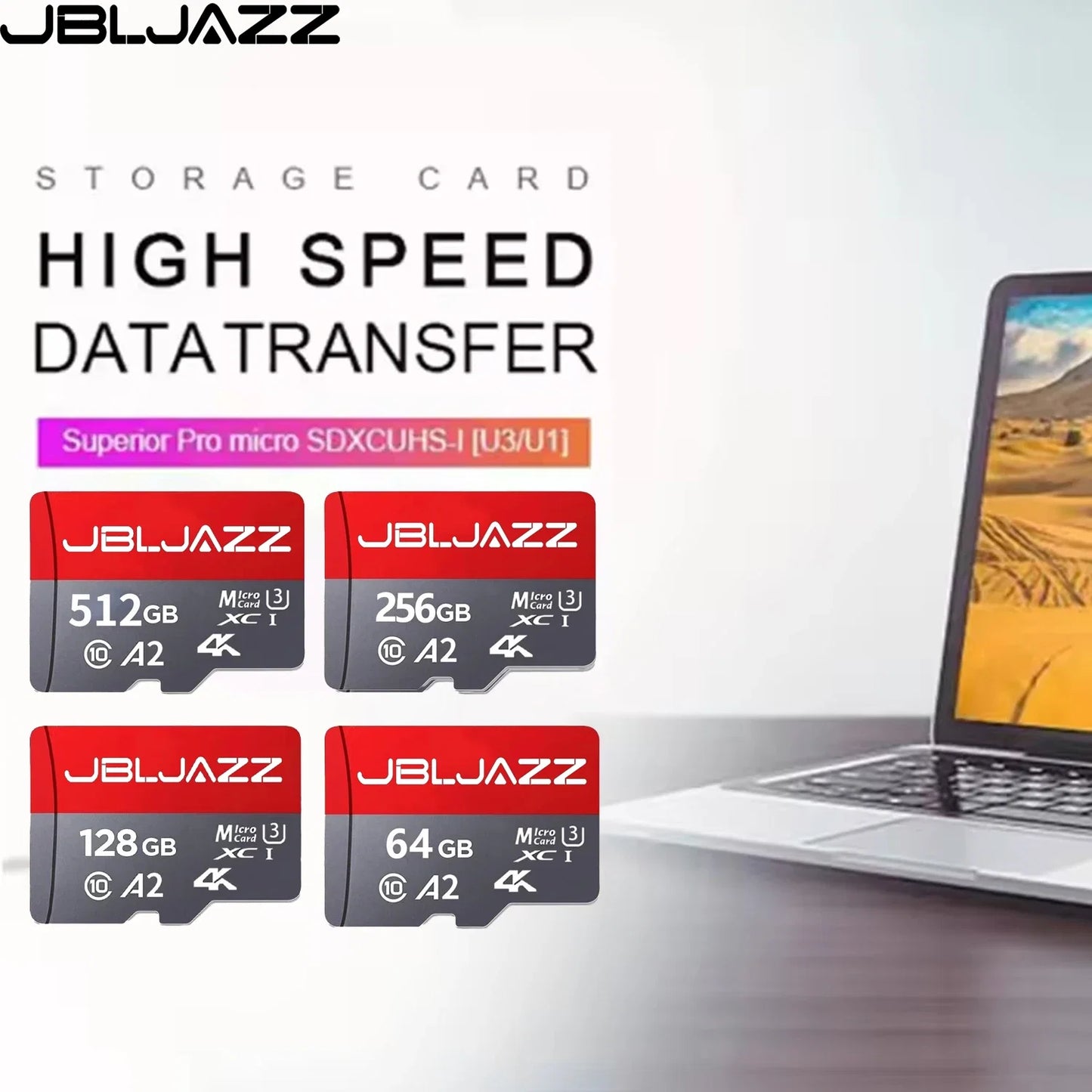 Class 10 Micro TF SD Card 256GB 512GB 64GB Memory Card High Speed Flash A2 Mini TF SD Card for Smartphone Camera Flash Storage