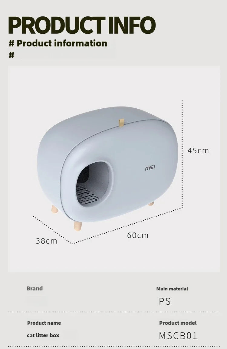 Makesure Cat Litter Box Fully Enclosed Cat Toilet Pet Supplies High-value Cat Toilet Automatic Self-cleaning Litter Box