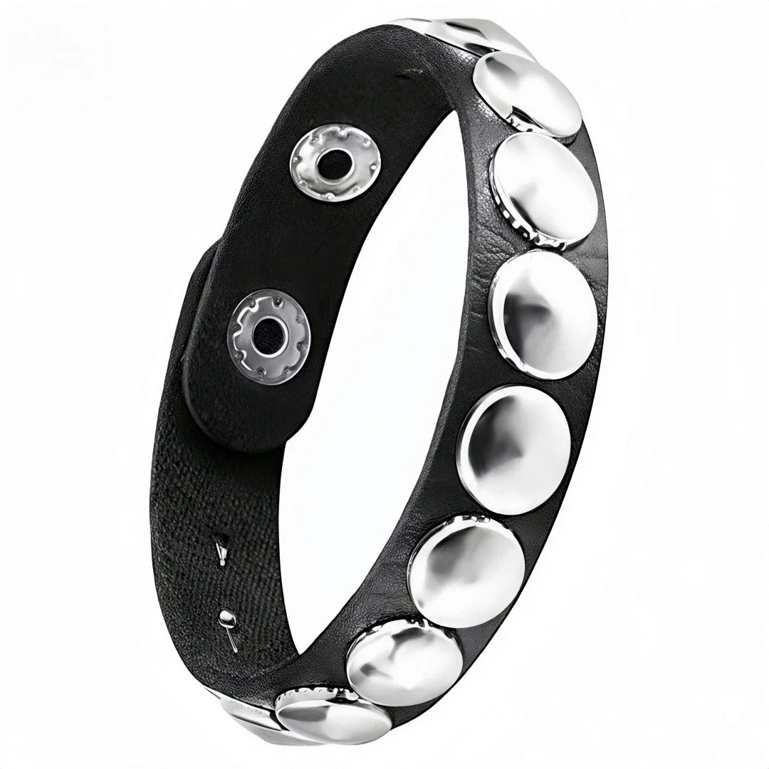 3Pcs/Set Vintage Emo Bracelets 3 Row Cuspidal Spikes Rivet Stud Wide Cuff PU Leather Punk Black Gothic Rock Unisex Accessories