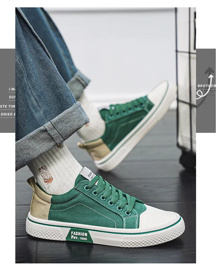 2026 New Summer Men's Breathable Versatile Skateboarding Shoes Men's Soft Bottom Casual Sports Trend Fashion Canvas Shoes 48size