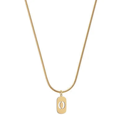 Stainless Steel Angel Number Necklace 0 1 2 3 4 5 6 7 8 9 Rectangle For Women Men Hollow Lucky Number Chain Necklaces Jewelry