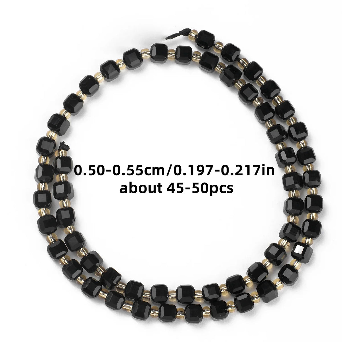 Natural Stone Faceted Square Black Agate Cube Spacer Beads For Jewelry Making Diy Bracelet Necklace Beading Accessories