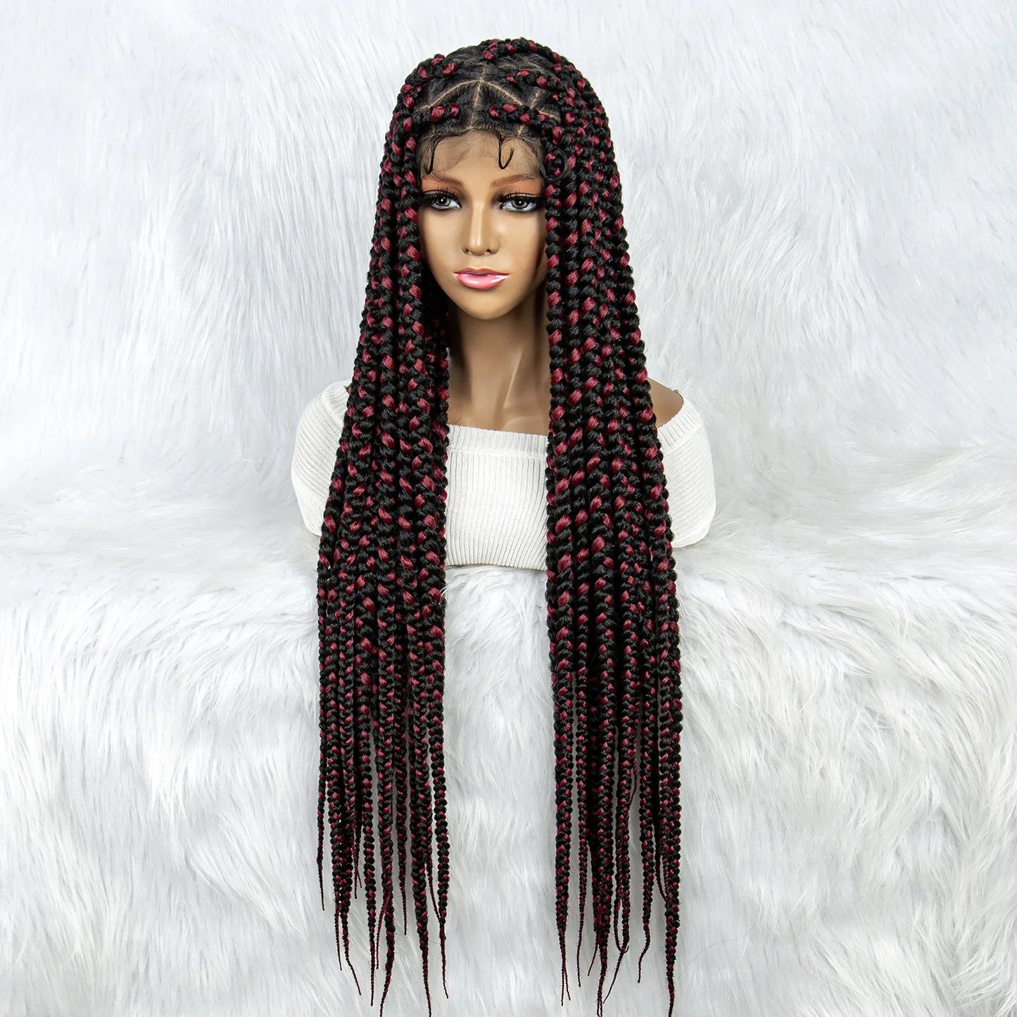 KIMA Colorful Braided Wig | Full Lace | Butterfly Locs & Dreadlocks Options