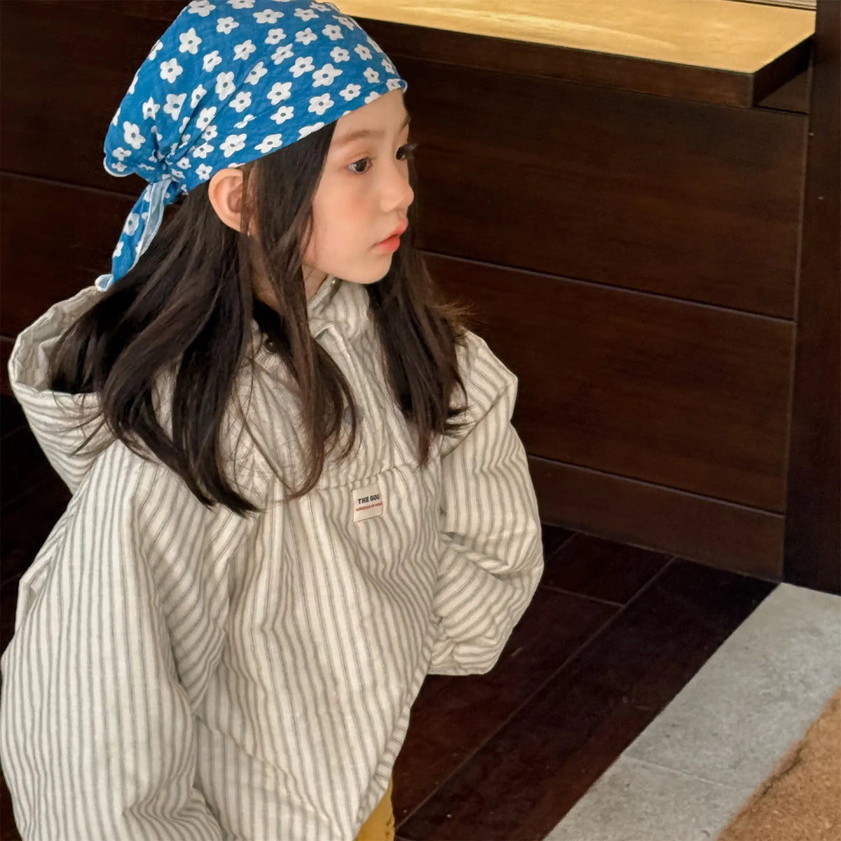 2025 Winter New Children Warm Coat Boys Girls Striped Cotton Padded Jacket Baby Parka Tops Baby Fleece Coat Fashion Kids Clothes