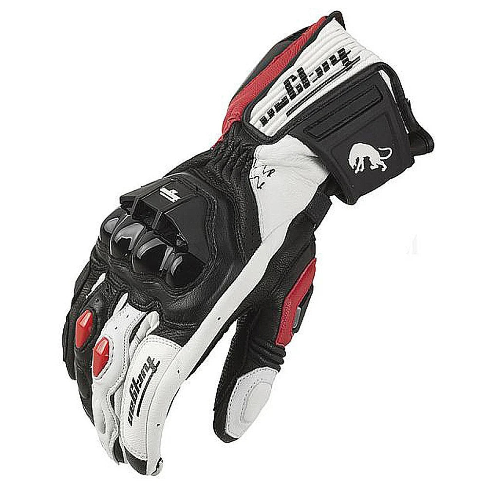 Motorcycle Gloves Black Racing Genuine Leather Motorbike White Road Riding Team Glove Summer Winter Wearable for Furygan AFS 18