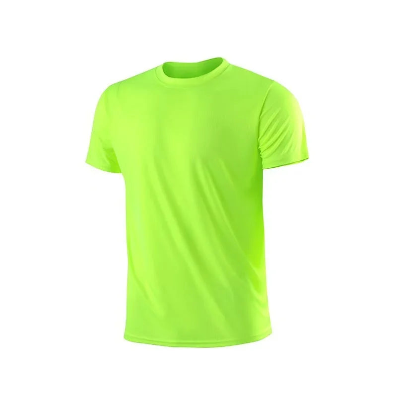 Summer Mens Quick Dry Running Bodybuilding Shirts Sport Gym t Shirt Men Short Sleeve Fitness Tops Oversized t-Shirt Jersey