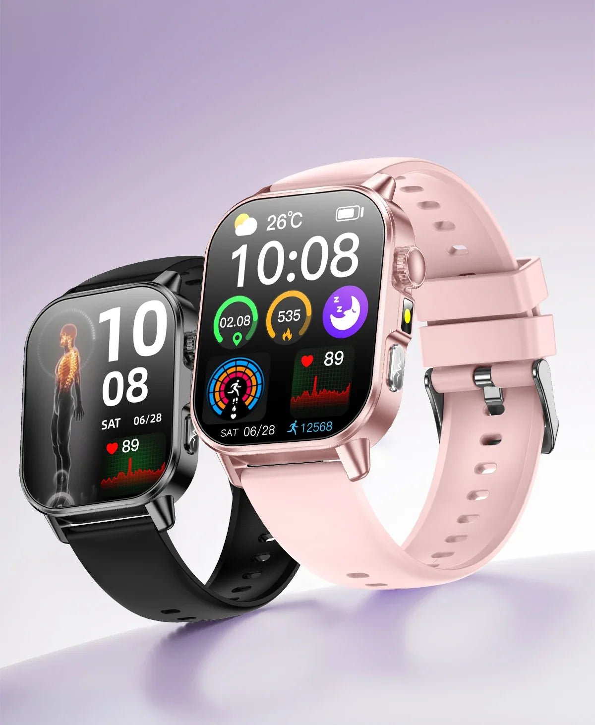 New Men Accurate Health Diagnosis ECG Smart Watch Blood Pressure Blood Oxygen Blood Fat Uric Acid Temp Bluetooth call Smartwatch