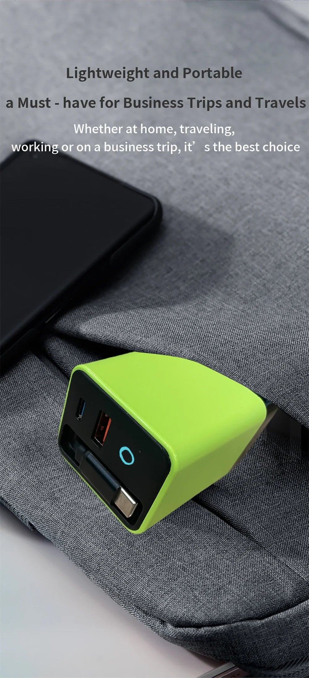 Elough 80W Gallium Nitride Charger Scalable Data Cable for Iphone Huawei A+C Full Protocol Multi Port Charging Head