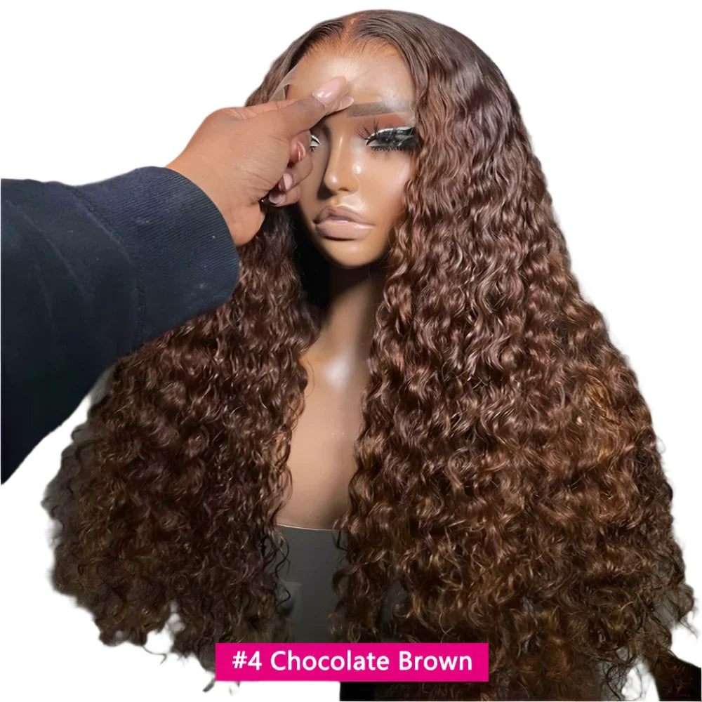 30 Inch Burgundy 99J Curly Human Hair Wig | 13x6 Lace Frontal | 200% Density