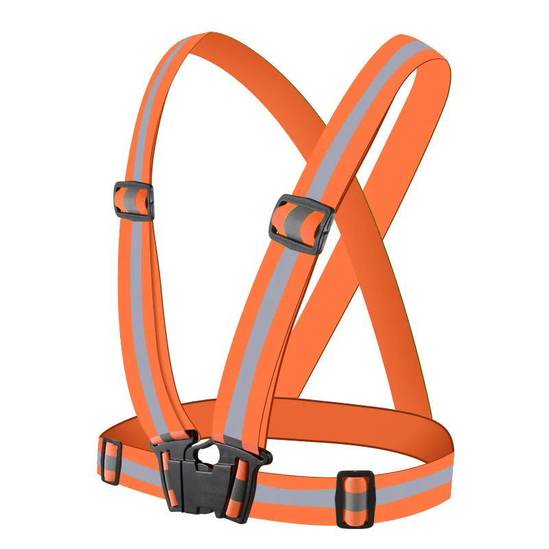 Outdoor Adjustable Safety Vests Night Walking Highlight Reflective Vest Lightweight Biking Safety Straps Running Jackets