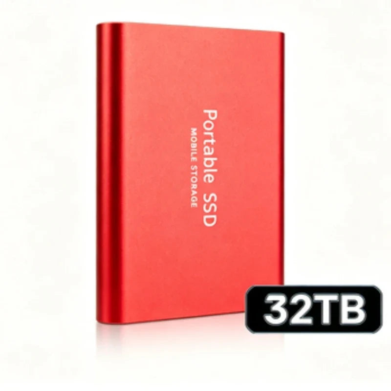 Portable External SSD, 1TB-16TB Large Capacity USB3.1 High Speed Solid State Drive, Lightweight Storage for Laptop, Desktop, Mac