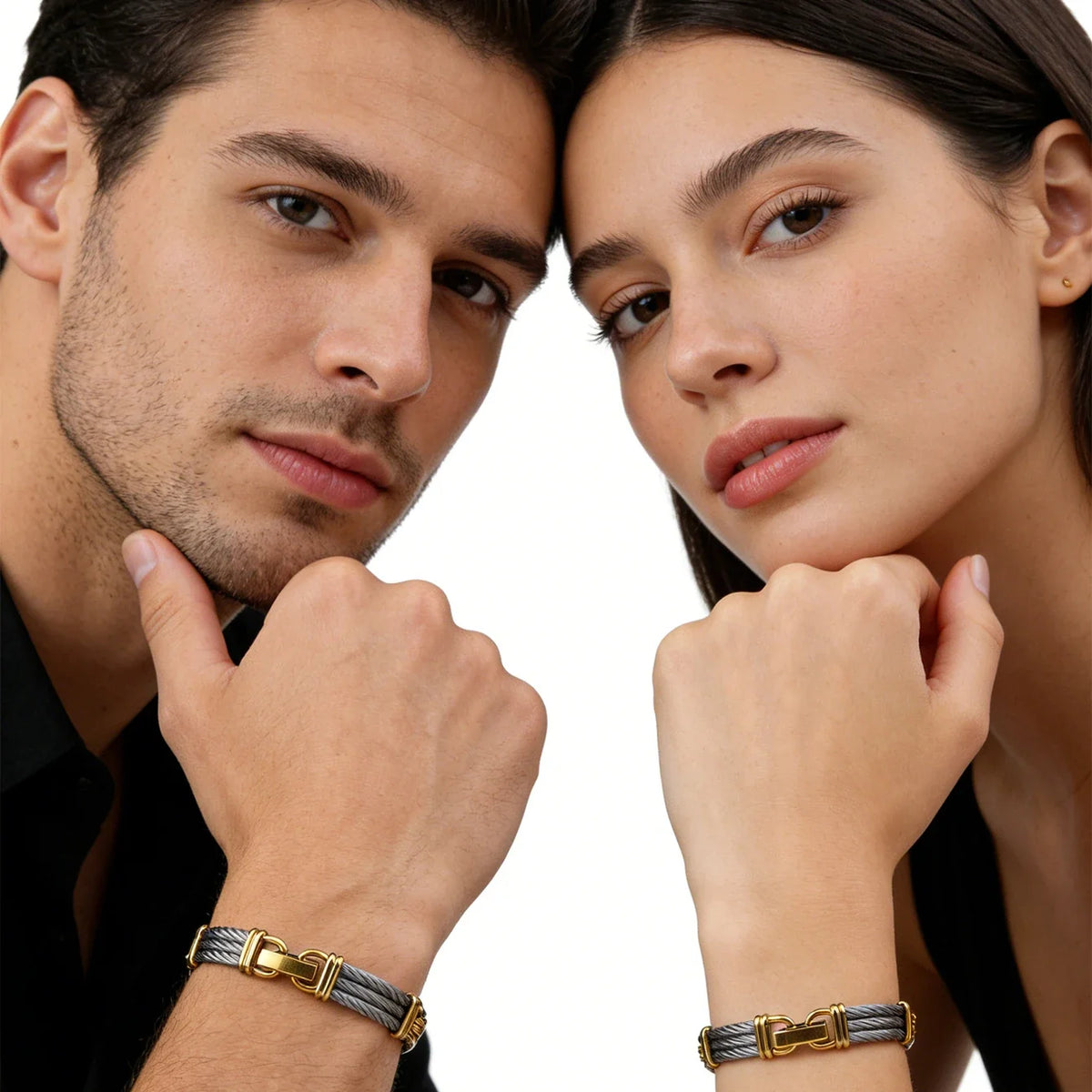Unisex Stainless Steel Cable Bracelet: Designer-Inspired Twisted Cable, Classic and Elegant, with a Stainless Steel Clasp