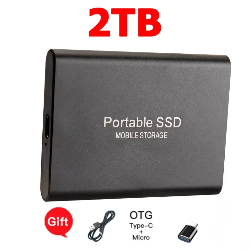 Reliable Slim Storage Device Portable External SSD 1TB 4TB 16TB 128TB High Speed for Notebook Laptop Computer