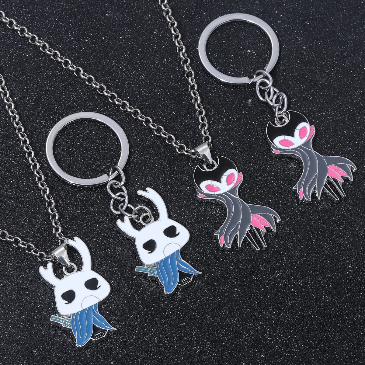Game Hollow Knight Keychain The Grimm Theater Master Metal Keychain Pendant Game Peripheral Jewelry Unisex Keychain Pendant