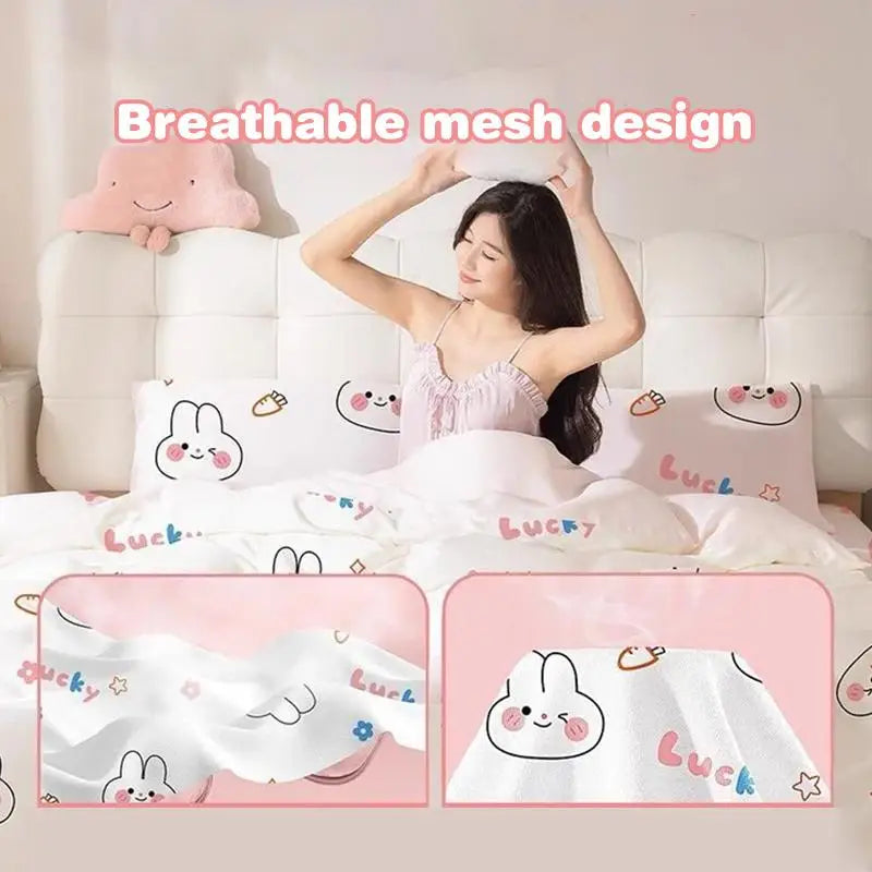 New Disposable 3/4-Piece Bedding Set, Thickened Disposable Bed Sheets Duvet Covers Pillowcases For Hotel Travel Camping Use