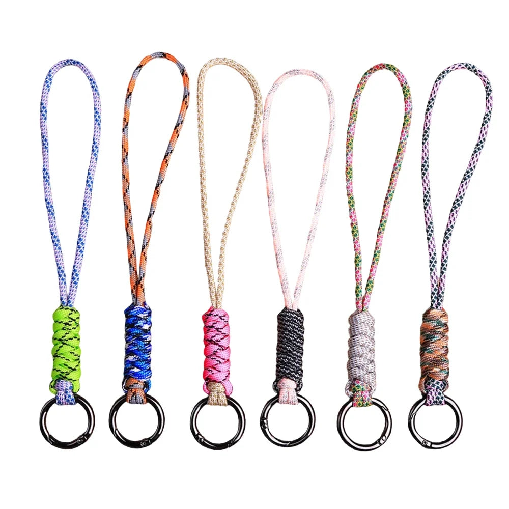 Outdoor Paracord Lanyard Survival Keychain for Men Women Handwoven Backpack Car Keyring Camping Hiking EDC Jewelry Accessories