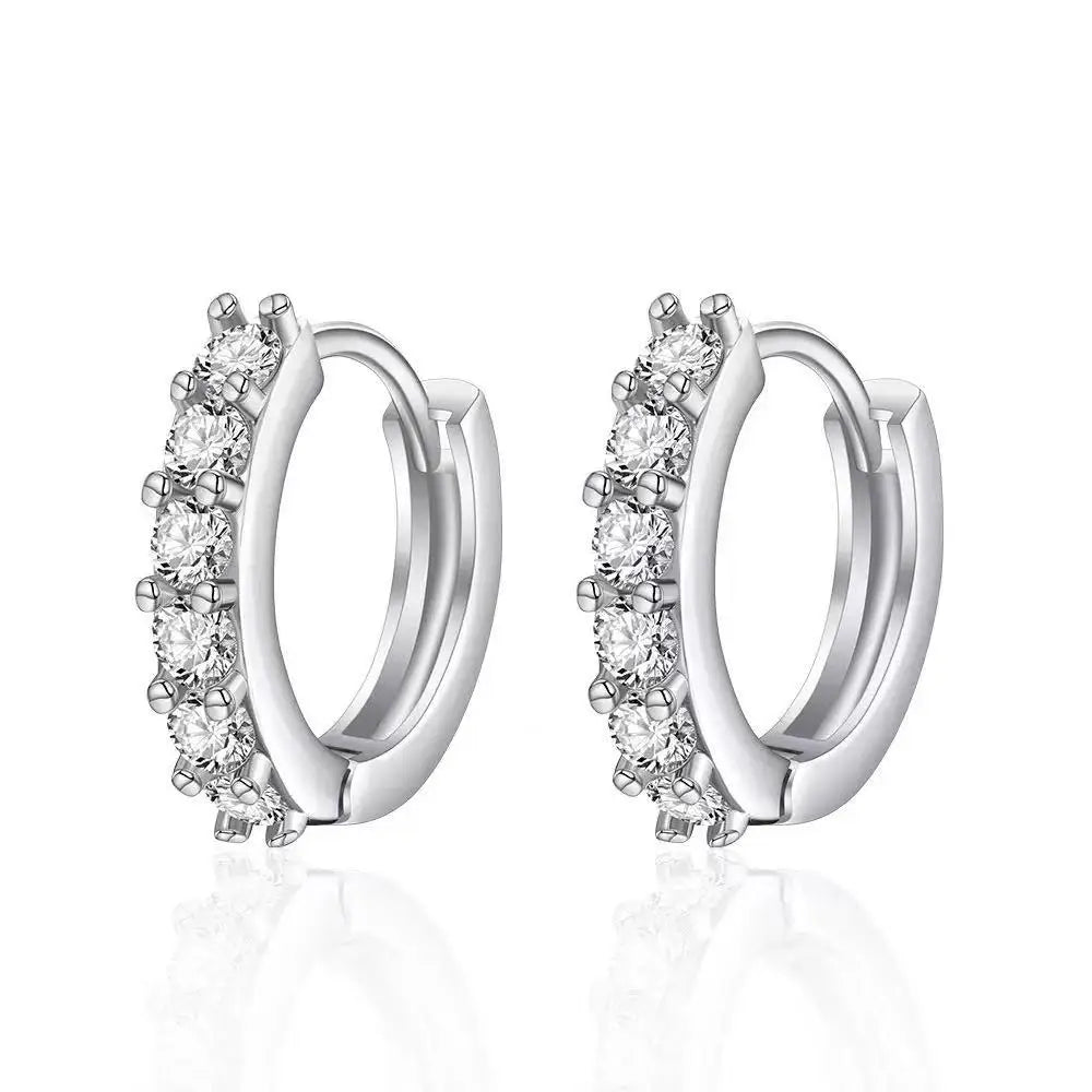 2026 Autumn Winter Fast Ship Newest Luxury Romantic Women Jewelry  Plated Rhinestone Crystal Hoop Earrings For Women Wholesale