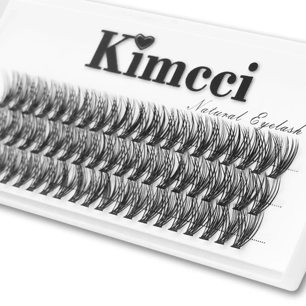 Kimcci 60knots/Case Natural False Eyelash Extension Makeup 30P Mink Individual Faux Eye Lashes Professional Fake Grafting Cilias
