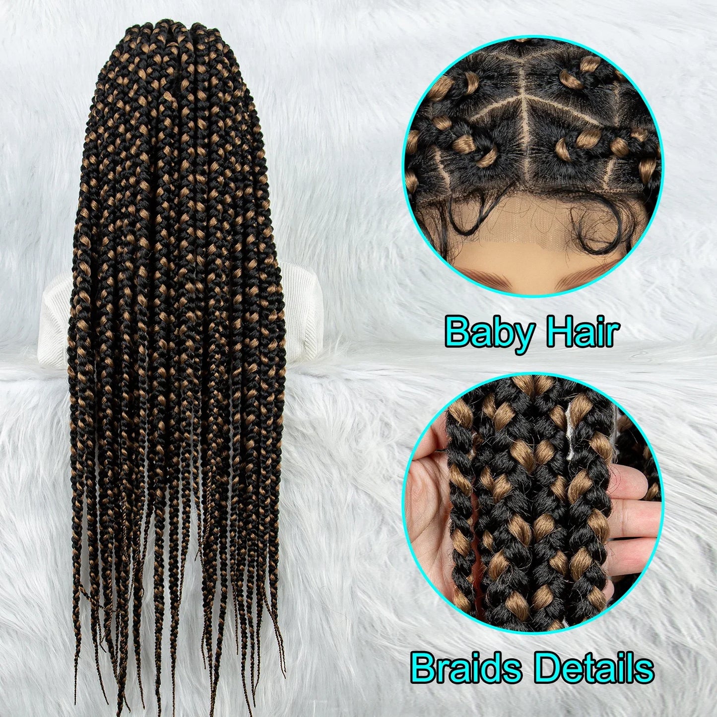 KIMA Colorful Braided Wig | Full Lace | Butterfly Locs & Dreadlocks Options