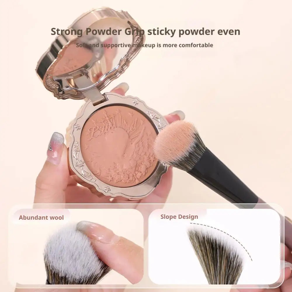 Powder Blusher Brush On Slope Surface Soft And Skin-friendly Fiber Hair Fashion Design Single Face Brush Makeup Tools