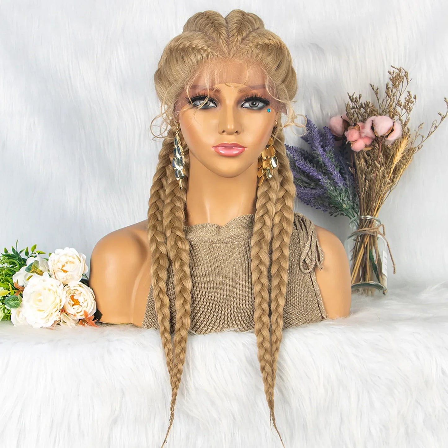 KIMA New Arrival 26" Braided Wig | Lace Front with Baby Hair