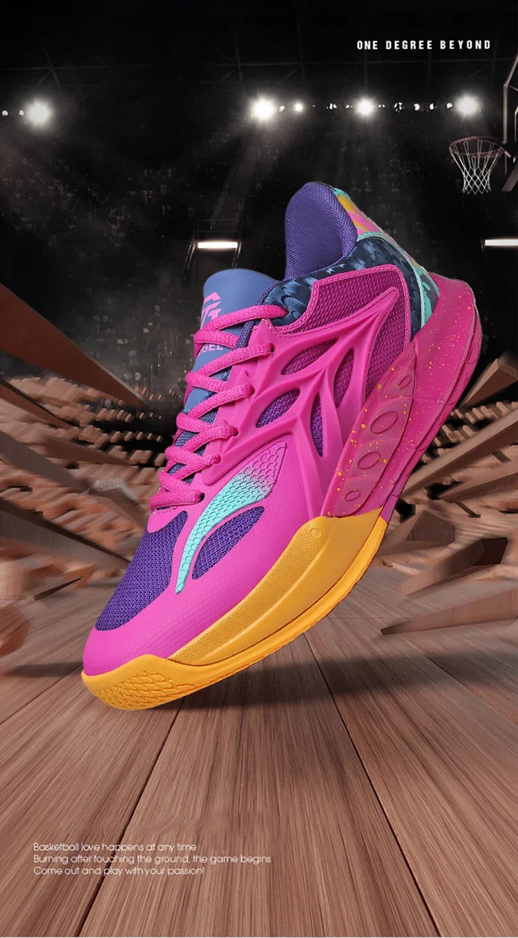 Men's Basketball Shoes Breathable Cushioning Non-Slip Wearable Runing Shoes Gym Training Athletic Basketball Sneakers for Men
