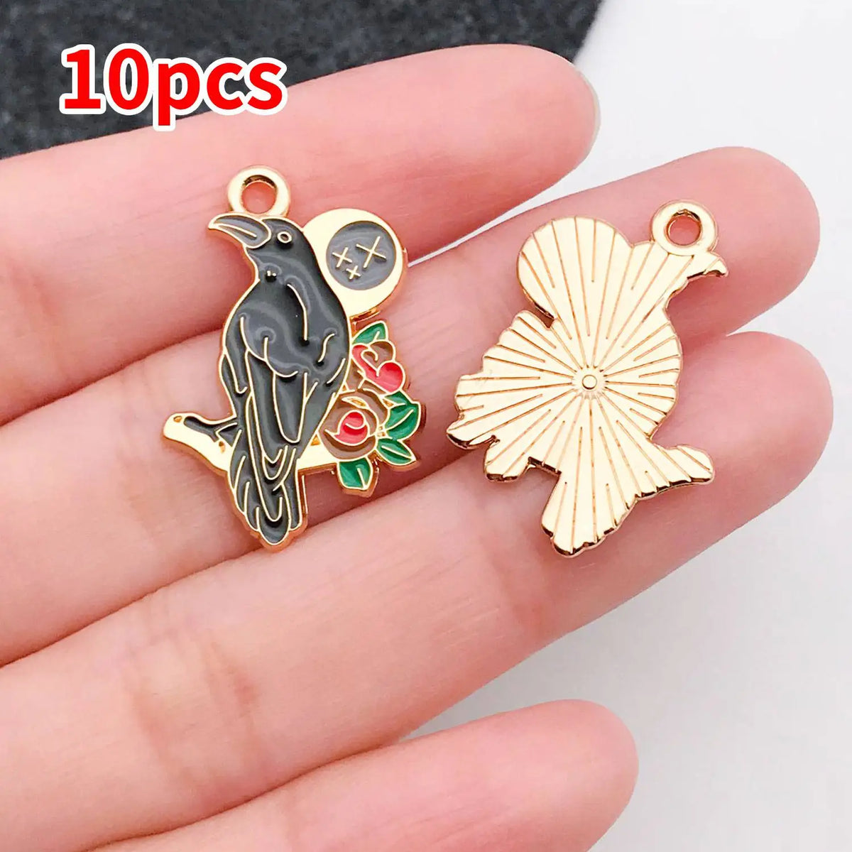 Mix 10/20 pcs of Alloy Enamel Halloween Charms Pendants, Suitable for DIY Necklace, Earring, Keychain Jewelry Making Accessory.