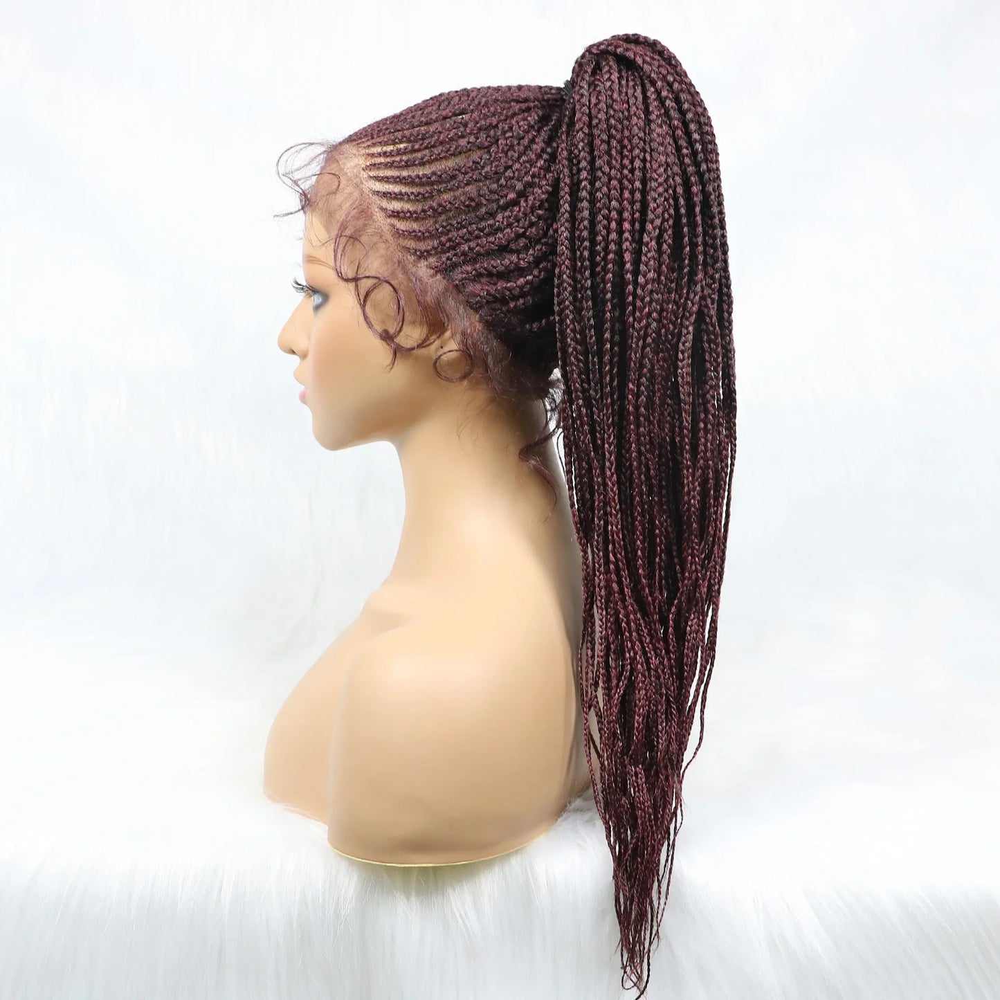 Kima Cornrow & Bantu Knot Braided Wig | Stitch Braids | Full Lace | Heat-Resistant Synthetic Hair
