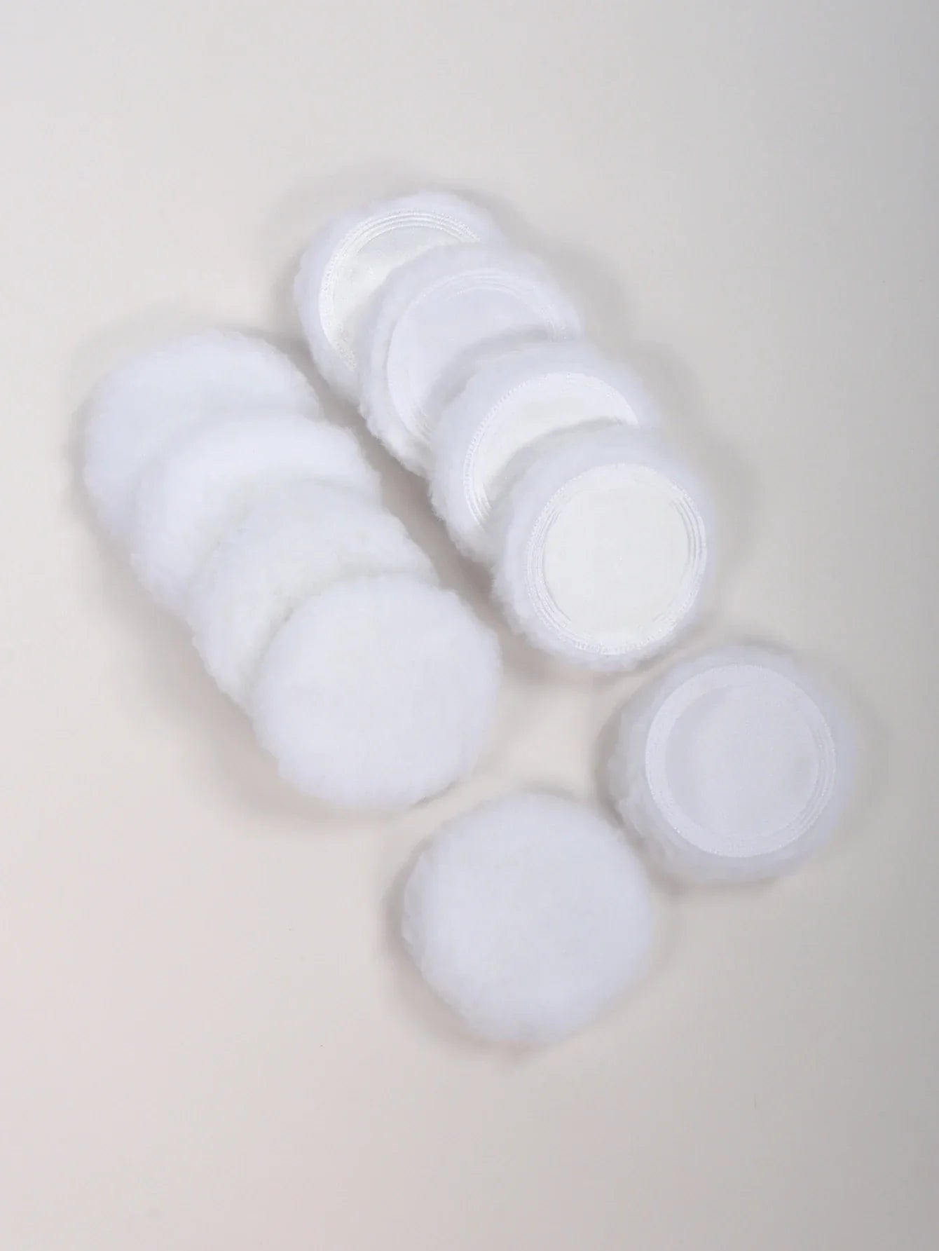 2-5-10-20Pcs Portable and Practical High-Grade White Round Powder Puff for Base and Fixing Makeup